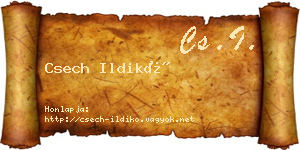 Csech Ildikó névjegykártya